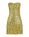 Gaelle Paris Gaëlle Paris Woman Mini Dress Yellow Size 6 Polyester, Elastane In Green