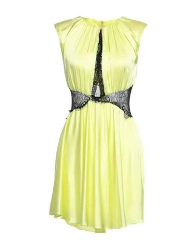 Gaelle Paris Gaëlle Paris Woman Mini Dress Yellow Size 8 Polyester, Elastane