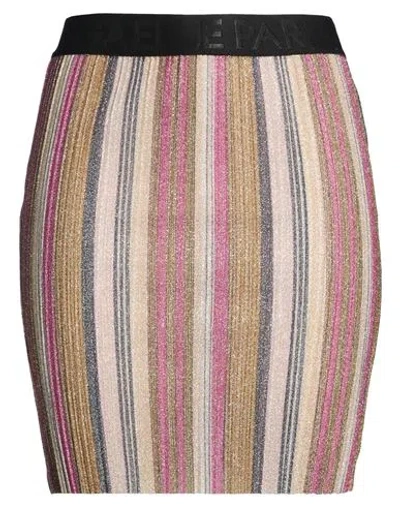 Gaelle Paris Gaëlle Paris Woman Mini Skirt Beige Size 8 Polyester, Polyethylene In Multi