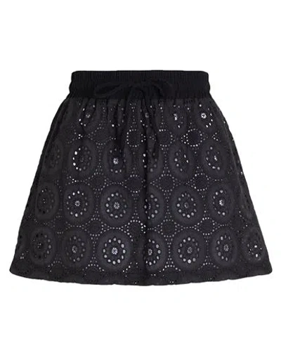Gaelle Paris Gaëlle Paris Woman Mini Skirt Black Size 4 Cotton