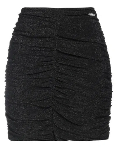 Gaelle Paris Gaëlle Paris Woman Mini Skirt Black Size 8 Viscose, Polyester, Polyamide, Elastane