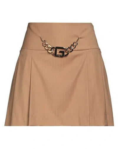 Gaelle Paris Gaëlle Paris Woman Mini Skirt Camel Size 6 Polyester, Viscose, Elastane In Brown