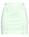 Gaelle Paris Gaëlle Paris Woman Mini Skirt Light Green Size 4 Cotton, Viscose, Elastane In Green