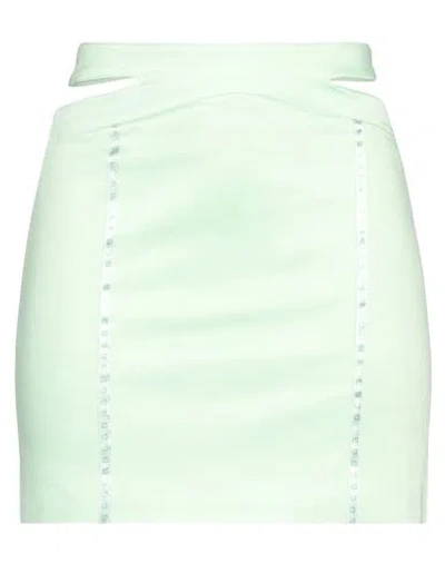 Gaelle Paris Gaëlle Paris Woman Mini Skirt Light Green Size 4 Cotton, Viscose, Elastane