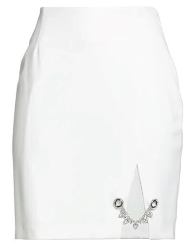 Gaelle Paris Gaëlle Paris Woman Mini Skirt Off White Size 6 Viscose, Polyamide, Elastane