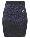 Gaelle Paris Gaëlle Paris Woman Mini Skirt Purple Size 3 Acrylic, Viscose, Wool In Purple