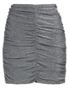 Gaelle Paris Gaëlle Paris Woman Mini Skirt Silver Size 8 Viscose, Polyester, Polyamide, Elastane In Silver