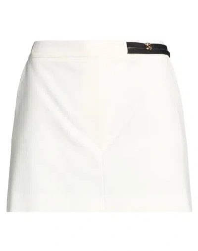 Gaelle Paris Gaëlle Paris Woman Mini Skirt White Size 4 Cotton, Polyamide, Elastane