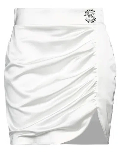 Gaelle Paris Gaëlle Paris Woman Mini Skirt White Size 4 Polyester, Elastane