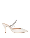 Gaelle Paris Gaëlle Paris Woman Mules & Clogs White Size 8 Textile Fibers In White