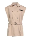 Gaelle Paris Gaëlle Paris Woman Overcoat & Trench Coat Beige Size 6 Cotton, Elastane In Brown
