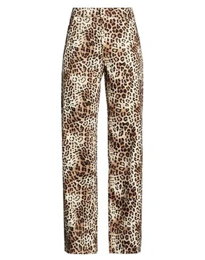 Gaelle Paris Gaëlle Paris Woman Pants Beige Size 4 Cotton In Animal Print