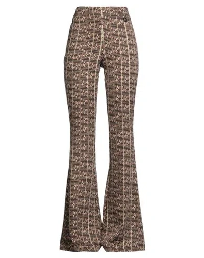 Gaelle Paris Gaëlle Paris Woman Pants Brown Size 4 Polyester, Elastane