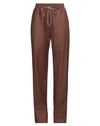 Gaelle Paris Gaëlle Paris Woman Pants Brown Size 4 Polyester, Viscose, Elastane