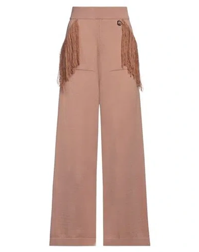 Gaelle Paris Gaëlle Paris Woman Pants Camel Size 2 Viscose, Polyester, Polyamide In Beige