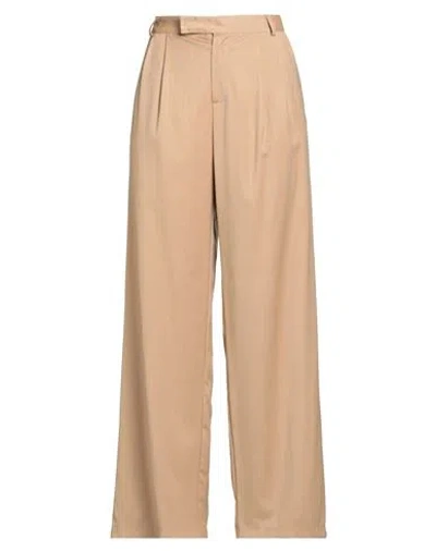 Gaelle Paris Gaëlle Paris Woman Pants Camel Size 4 Polyester, Viscose, Elastane In Beige