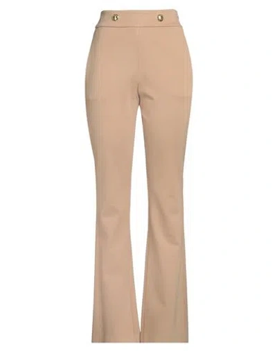 Gaelle Paris Gaëlle Paris Woman Pants Camel Size 6 Viscose, Polyamide, Elastane In Beige