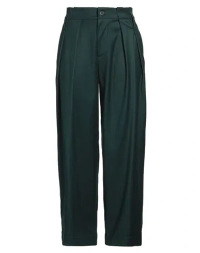 Gaelle Paris Gaëlle Paris Woman Pants Dark Green Size 4 Polyester, Viscose, Elastane