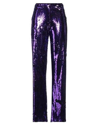 Gaelle Paris Gaëlle Paris Woman Pants Dark Purple Size 4 Polyester, Elastane