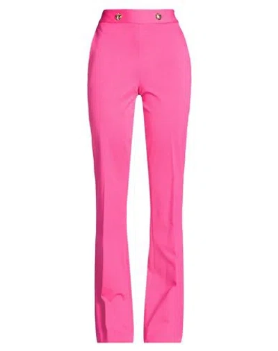 Gaelle Paris Gaëlle Paris Woman Pants Fuchsia Size 8 Viscose, Polyamide, Elastane In Pink