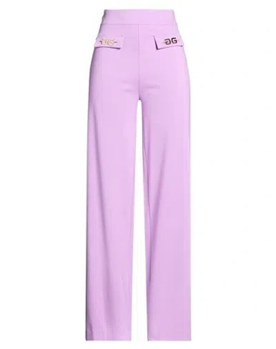 Gaelle Paris Gaëlle Paris Woman Pants Lilac Size 8 Viscose, Polyamide, Elastane In Purple