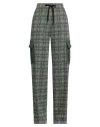 Gaelle Paris Gaëlle Paris Woman Pants Military Green Size 8 Polyester, Cotton, Viscose, Polyamide, Metallic Fiber In Green