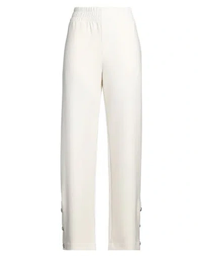 Gaelle Paris Gaëlle Paris Woman Pants Off White Size 3 Modal, Polyester, Elastane