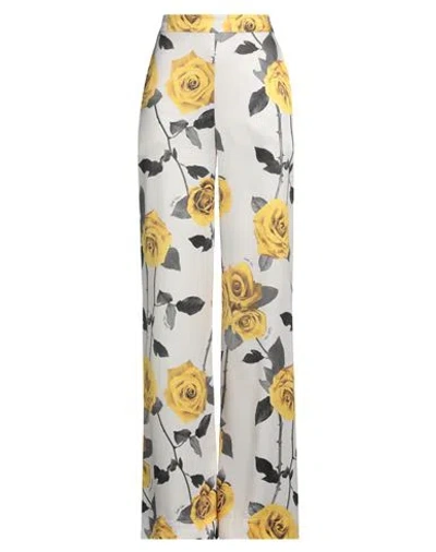 Gaelle Paris Gaëlle Paris Woman Pants Off White Size 4 Polyester