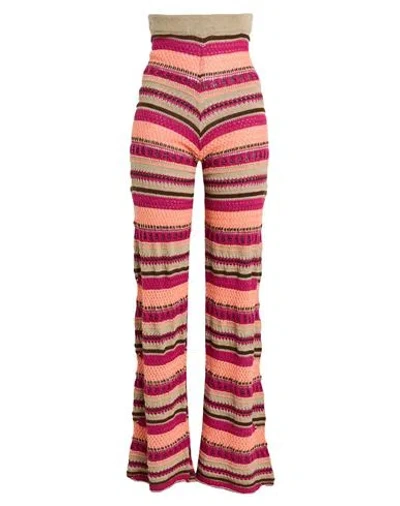 Gaelle Paris Gaëlle Paris Woman Pants Salmon Pink Size 1 Organic Cotton, Acrylic