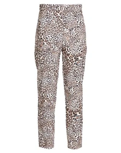 Gaelle Paris Gaëlle Paris Woman Pants Sand Size 8 Polyester, Elastane In Animal Print