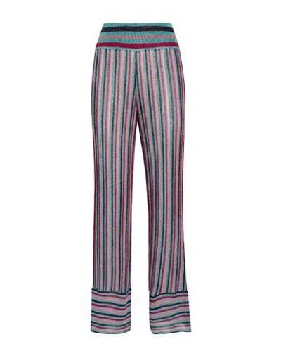Gaelle Paris Gaëlle Paris Woman Pants Turquoise Size 3 Viscose, Metallic Fiber, Polyester In Blue