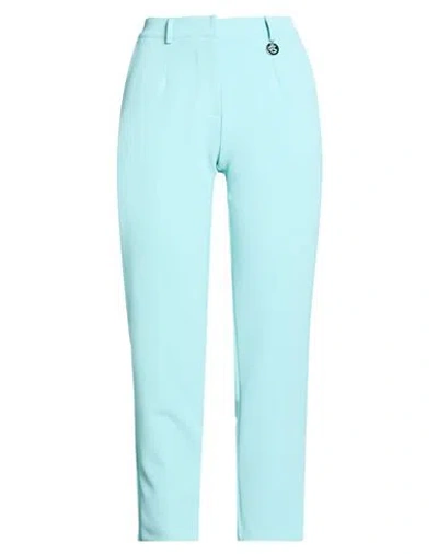 Gaelle Paris Gaëlle Paris Woman Pants Turquoise Size 6 Polyester, Elastane In Blue