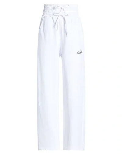 Gaelle Paris Gaëlle Paris Woman Pants White Size 1 Cotton, Polyester, Elastane