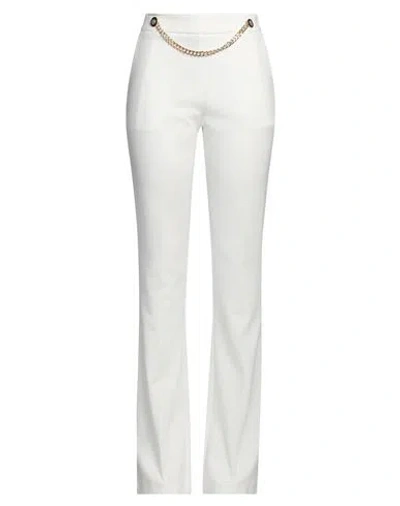 Gaelle Paris Gaëlle Paris Woman Pants White Size 10 Rayon, Polyamide, Elastane