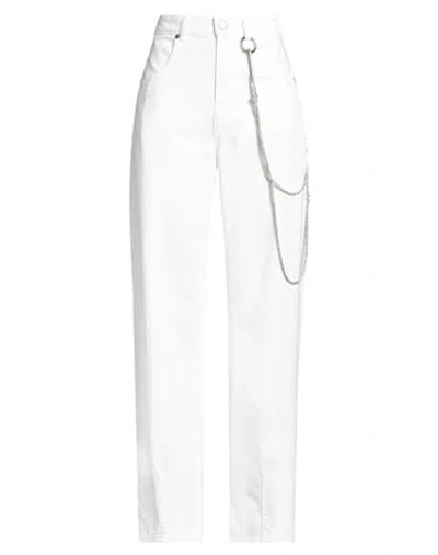 Gaelle Paris Gaëlle Paris Woman Pants White Size 27 Cotton