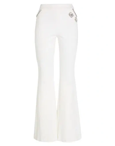 Gaelle Paris Gaëlle Paris Woman Pants White Size 4 Viscose, Polyamide, Elastane