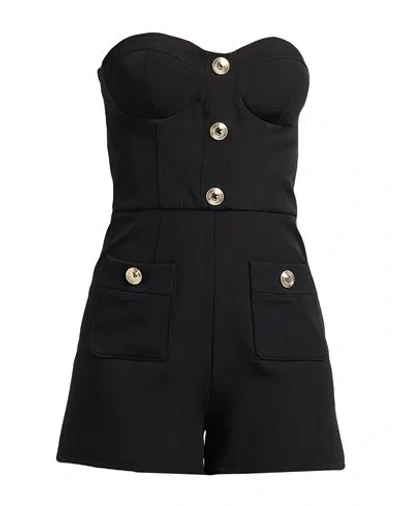 Gaelle Paris Gaëlle Paris Woman Playsuit Black Size 4 Polyester, Elastane