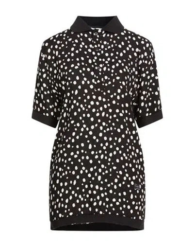 Gaelle Paris Gaëlle Paris Woman Polo Shirt Black Size 14 Viscose