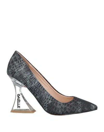 Gaelle Paris Gaëlle Paris Woman Pumps Charcoal Size 7 Textile Fibers In Grey