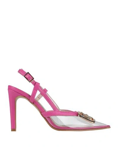 Gaelle Paris Gaëlle Paris Woman Pumps Fuchsia Size 5 Textile Fibers, Plastic In Pink