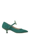Gaelle Paris Gaëlle Paris Woman Pumps Green Size 7 Textile Fibers