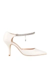 Gaelle Paris Gaëlle Paris Woman Pumps Ivory Size 10 Textile Fibers In White