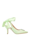 Gaelle Paris Gaëlle Paris Woman Pumps Light Green Size 8 Textile Fibers