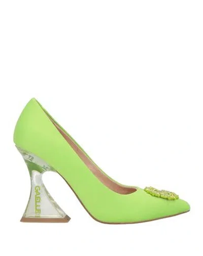 Gaelle Paris Gaëlle Paris Woman Pumps Lime Green Size 7 Textile Fibers