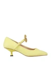 Gaelle Paris Gaëlle Paris Woman Pumps Yellow Size 7 Textile Fibers In Yellow