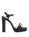 Gaelle Paris Gaëlle Paris Woman Sandals Black Size 6 Textile Fibers In Black