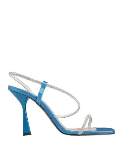 Gaelle Paris Gaëlle Paris Woman Sandals Blue Size 11 Textile Fibers