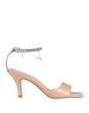 Gaelle Paris Gaëlle Paris Woman Sandals Blush Size 8 Textile Fibers In Pink