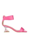 Gaelle Paris Gaëlle Paris Woman Sandals Fuchsia Size 7 Textile Fibers In Pink