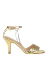 Gaelle Paris Gaëlle Paris Woman Sandals Gold Size 6 Textile Fibers